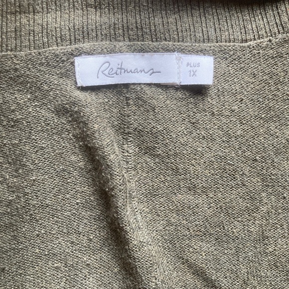 Sage green cardigan with pockets - Picture 3 of 3